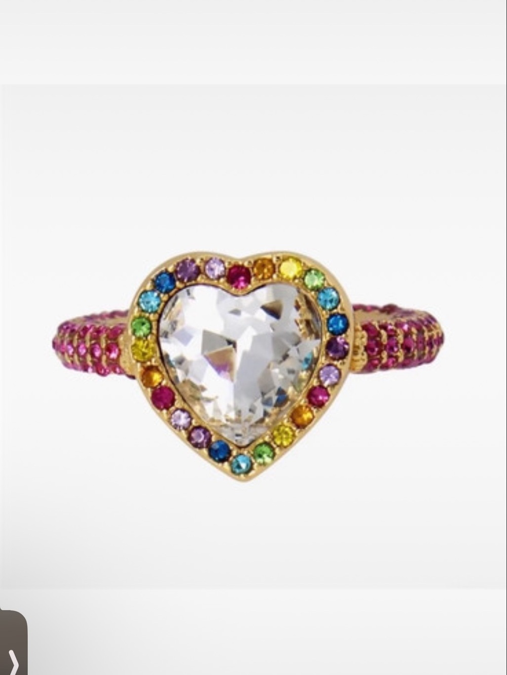 Kurt Geiger Rainbow Ring size 7